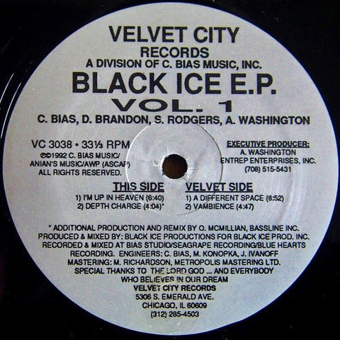 Black Ice Productions - Black Ice E.P. Vol. 1 Vinyl - Vinyl Record