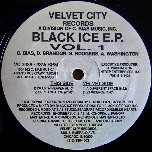 Black Ice Productions - Black Ice E.P. Vol. 1 Vinyl