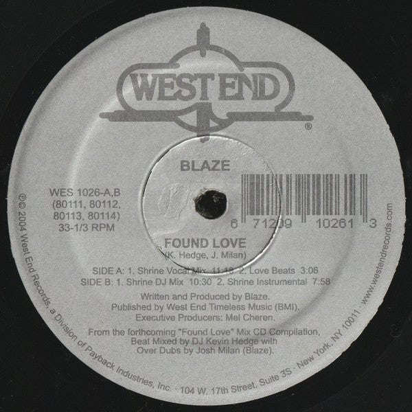 Blaze - Found Love Vinyl