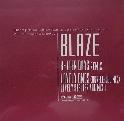 Blaze Production Presents James Toney Jr. Project - Better Days Vinyl - Vinyl Record