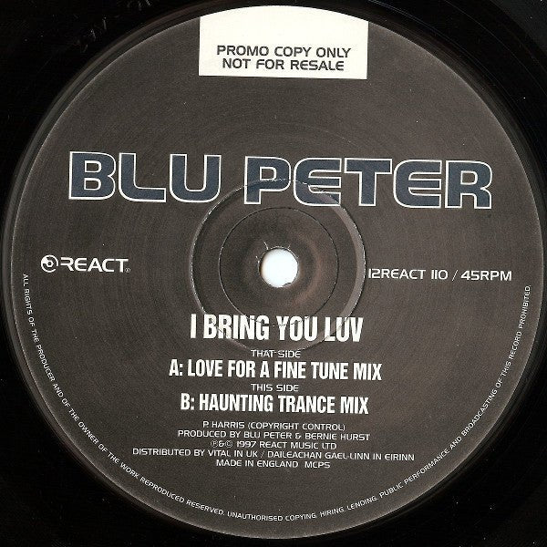 Blu Peter - I Bring You Luv Vinyl