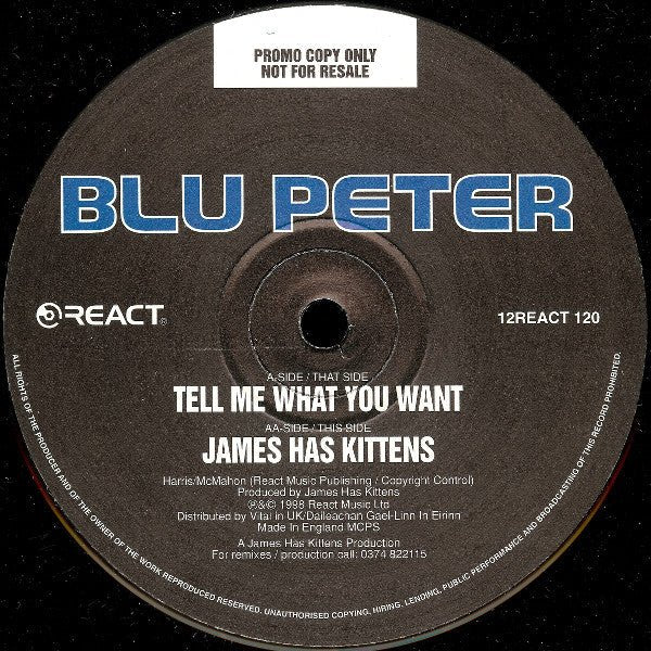 Blu Peter - Tell Me What You Want Vinyl