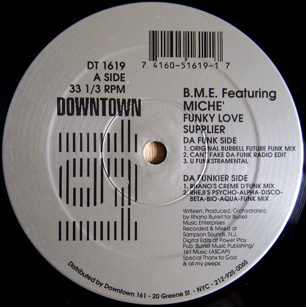 B.M.E. Featuring Meechie - Funky Love Supplier Vinyl