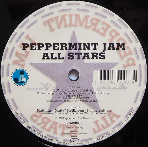 B.M.R. / Matthias "Matty" Heilbronn - Peppermint Jam All Stars Vinyl