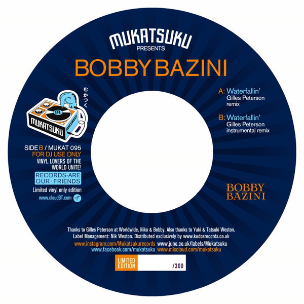 Bobby Bazini - Waterfallin' (Gilles Peterson Remix) Vinyl