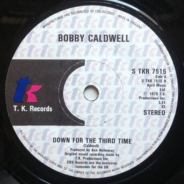 Bobby Caldwell - Down For The Third Time Vinyl