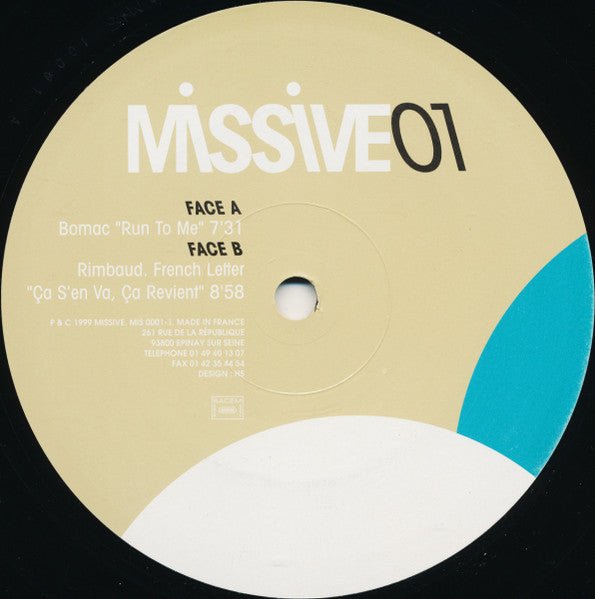 Bomac / Rimbaud. - Missive 01 Vinyl