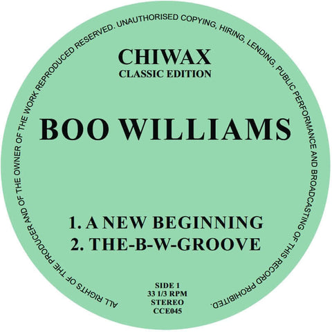 Boo Williams - A New Beginning Vinyl - Vinyl Record