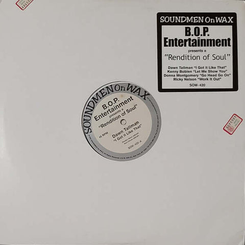 B.O.P. Entertainment - Rendition Of Soul Vinyl - Vinyl Record