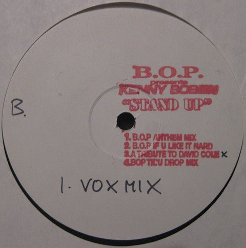 B.O.P. Presents Kenny Bobien - Stand Up Vinyl - Vinyl Record