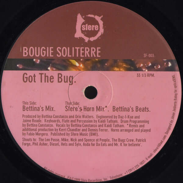 Bougie Soliterre - Got The Bug Vinyl