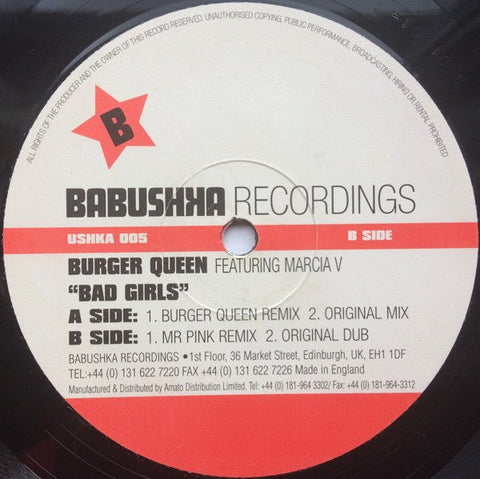 Burger Queen - Bad Girls Vinyl - Vinyl Record