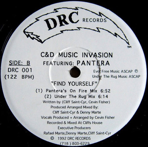 C & D Music Invasion Featuring Pantera - Find Yourself Vinyl - Vinyl Record