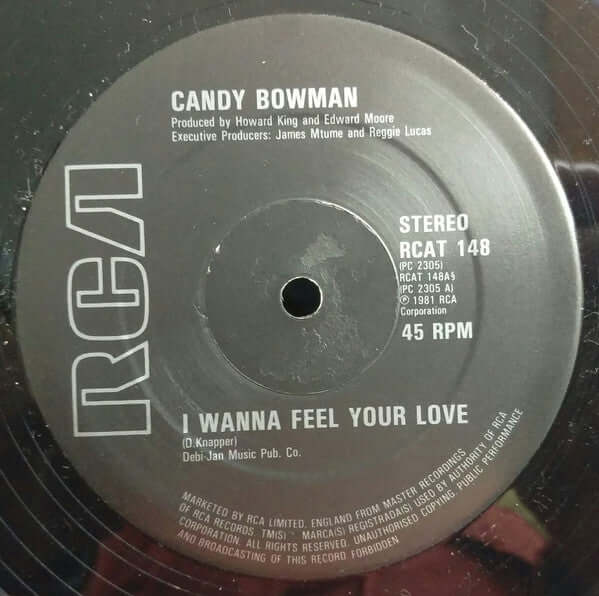 Candy Bowman - I Wanna Feel Your Love Vinyl