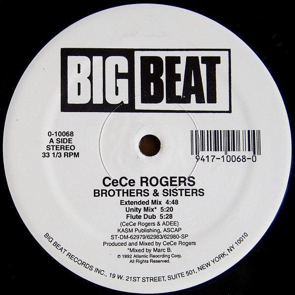Ce Ce Rogers - Brothers & Sisters Vinyl