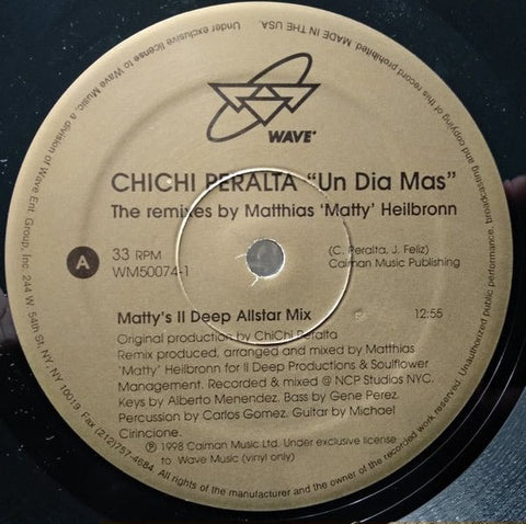 ChiChi Peralta - Un Dia Mas (The Remixes By Matthias "Matty" Heilbronn) Vinyl - Vinyl Record