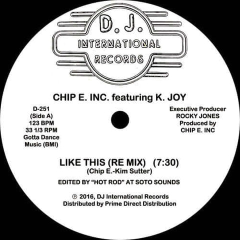 Chip E Inc Featuring K Joy - Like This Vinyl - Vinyl Record