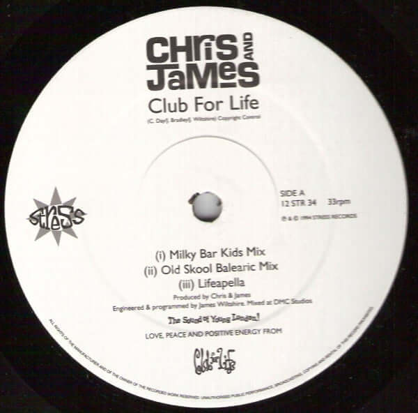 Chris And James* - Club For Life Vinyl