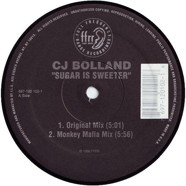 CJ Bolland - Sugar Is Sweeter Vinyl