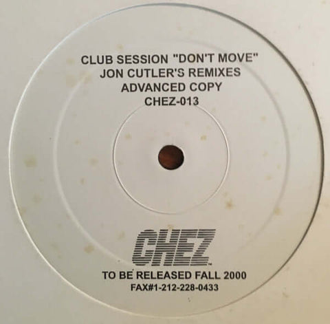 Club Session - Don't Move (Jon Cutler's Remixes) Vinyl - Vinyl Record