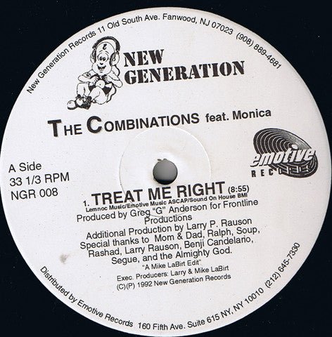 Combinations - Treat Me Right Vinyl - Vinyl Record