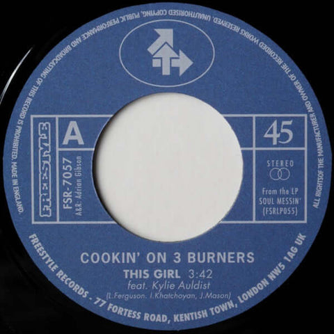 Cookin' On 3 Burners - This Girl / Four 'N Twenty Vinyl - Vinyl Record