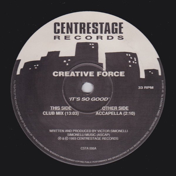 Creative Force - It's So Good Vinyl