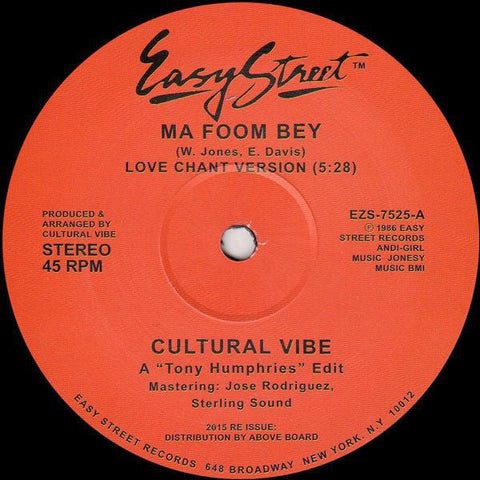 Cultural Vibe - Ma Foom Bey Vinyl - Vinyl Record