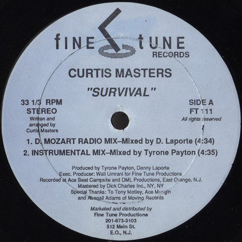 Curtis Masters - Survival Vinyl - Vinyl Record