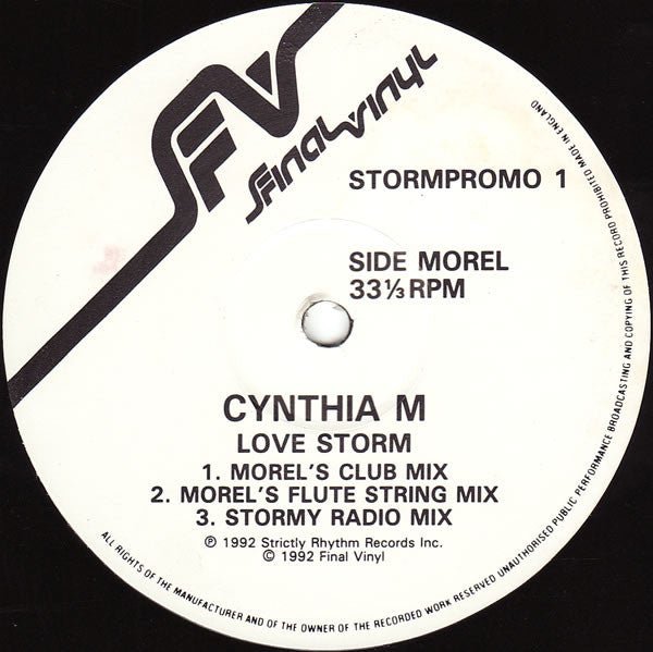 Cynthia M - Love Storm Vinyl
