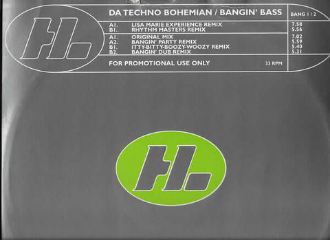 Da Techno Bohemian - Bangin' Bass Vinyl - Vinyl Record