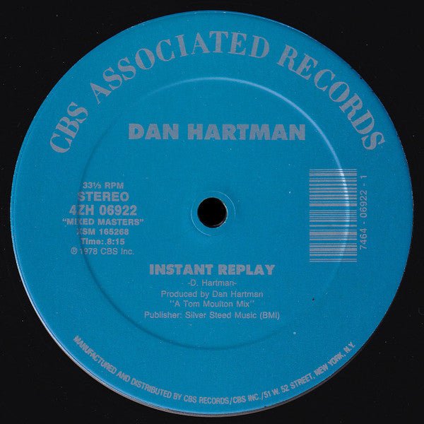 Dan Hartman - Instant Replay / Vertigo/Relight My Fire Vinyl