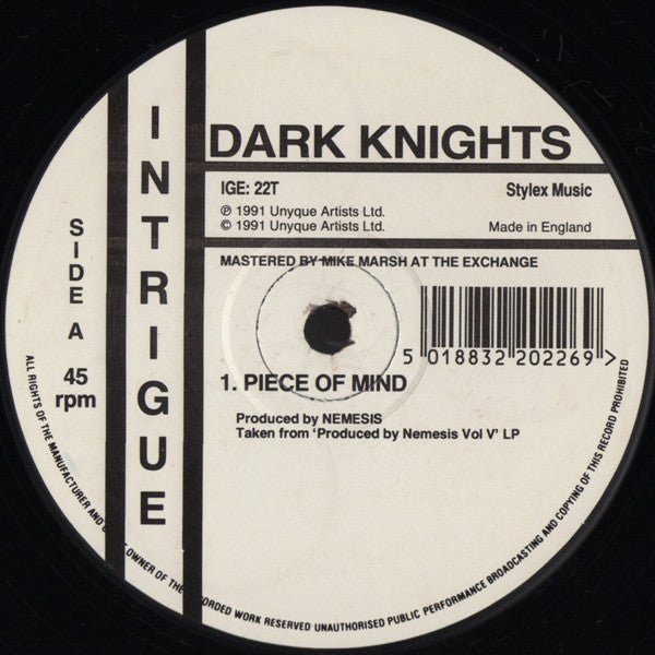 Dark Knights - Piece Of Mind Vinyl