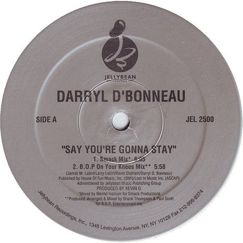 Darryl D'Bonneau - Say You're Gonna Stay Vinyl - Vinyl Record