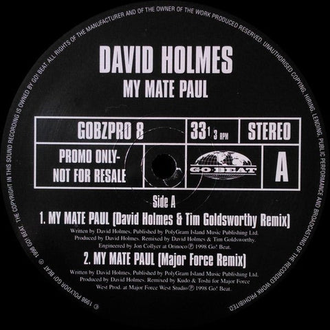 David Holmes - My Mate Paul Vinyl - Vinyl Record
