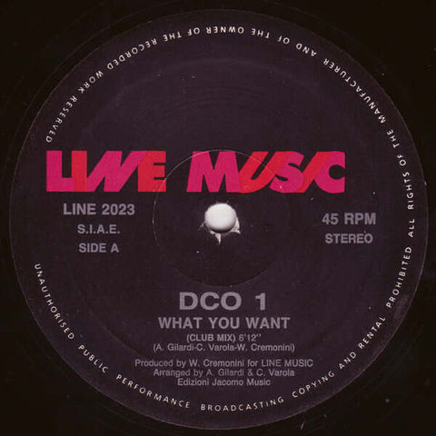 Dco1 - What You Want Vinyl - Vinyl Record