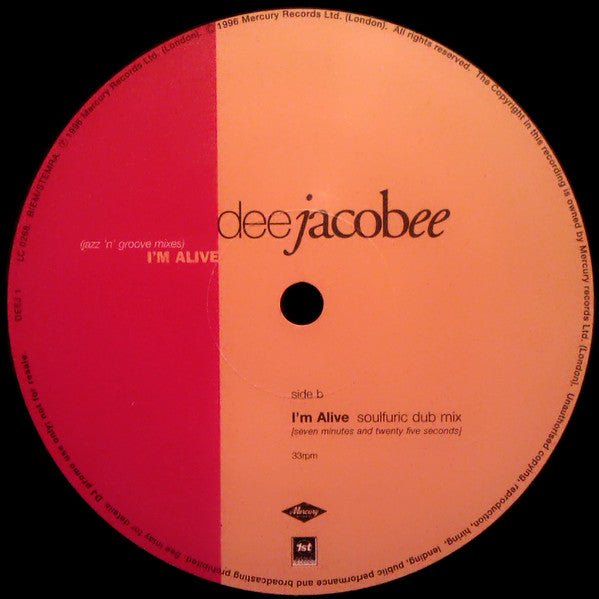 Dee Jacobee - I'm Alive Vinyl