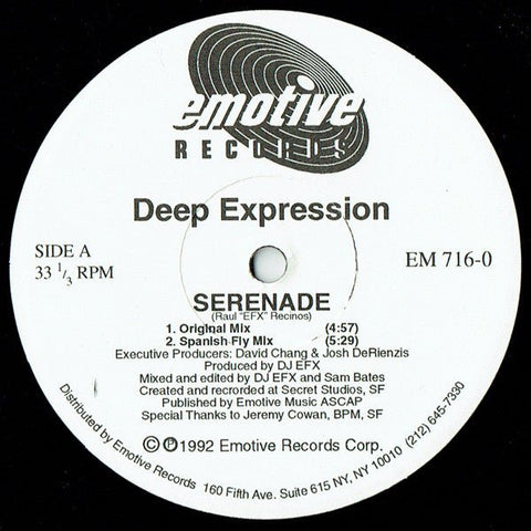 Deep Expression - Serenade Vinyl - Vinyl Record