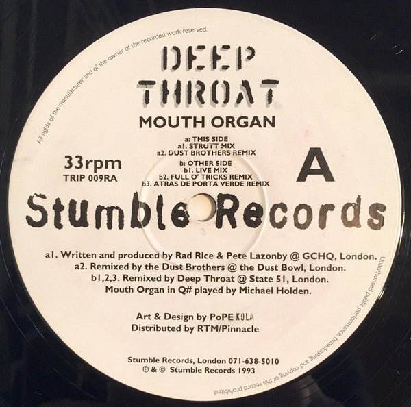 Deeper Throat - Mouth Organ Vinyl