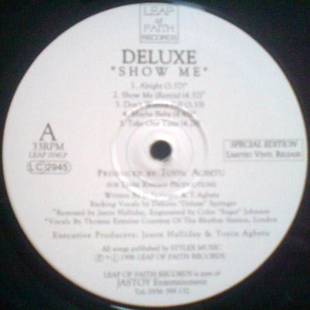 Deluxe - Show Me Vinyl - Vinyl Record