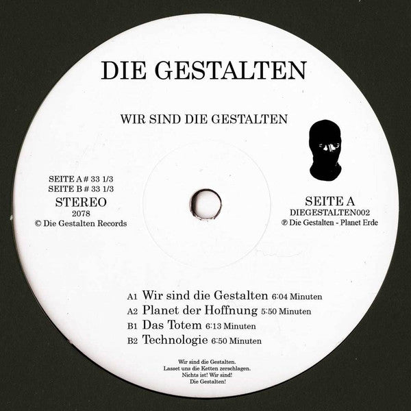 Die Gestalten - Wir Sind Die Gestalten Vinyl