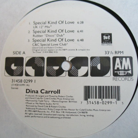 Dina Carroll - Special Kind Of Love Vinyl - Vinyl Record