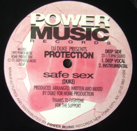 DJ Duke Presents Protection - Safe Sex Vinyl - Vinyl Record