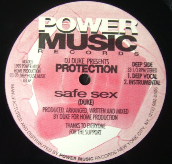 DJ Duke Presents Protection - Safe Sex Vinyl