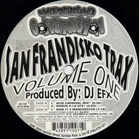 DJ EFX - San Frandisko Trax Volume One Vinyl - Vinyl Record