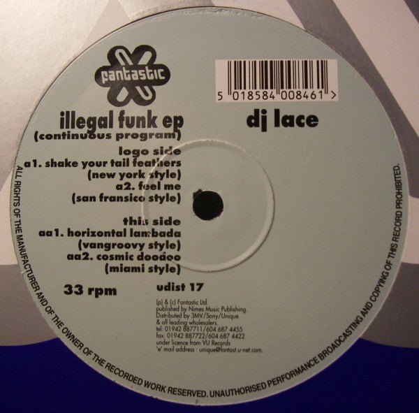 DJ Lace - Illegal Funk EP Vinyl