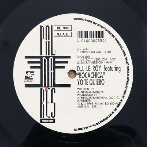 DJ Le Roy Featuring Bocachica - Yo Te Quiero Vinyl - Vinyl Record
