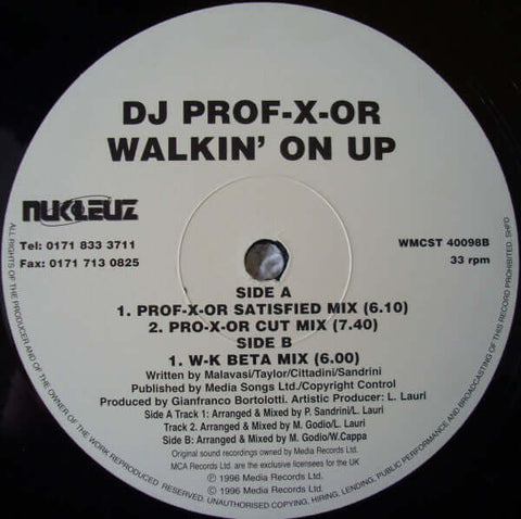 DJ Professor - Walkin' On Up - The Remixes Vinyl - Vinyl Record