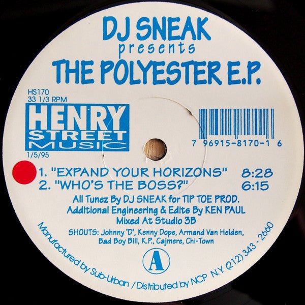 DJ Sneak - The Polyester E.P. Vinyl