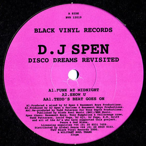 D.J Spen - Disco Dreams Revisited Vinyl - Vinyl Record